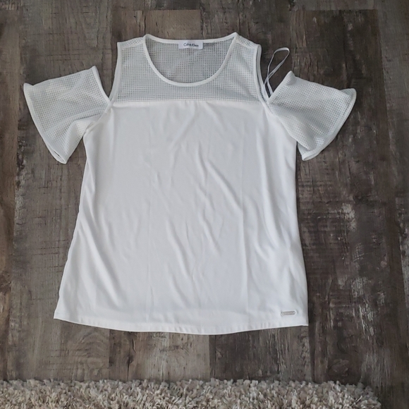 Calvin Klein Tops - Calvin Kevin white open top